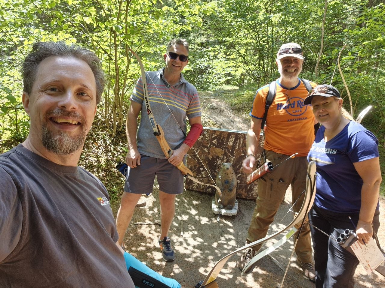 Team unterwegs am 3D-Parcours
