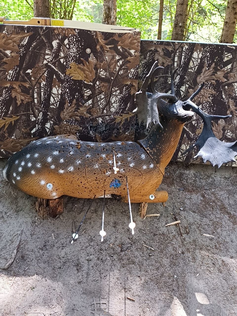 3D-Ziel Hirsch mit Pfeilen