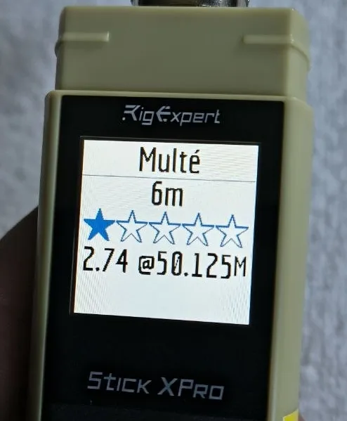 Multi-Scan-Modus: Bandübersicht mit Sternchen