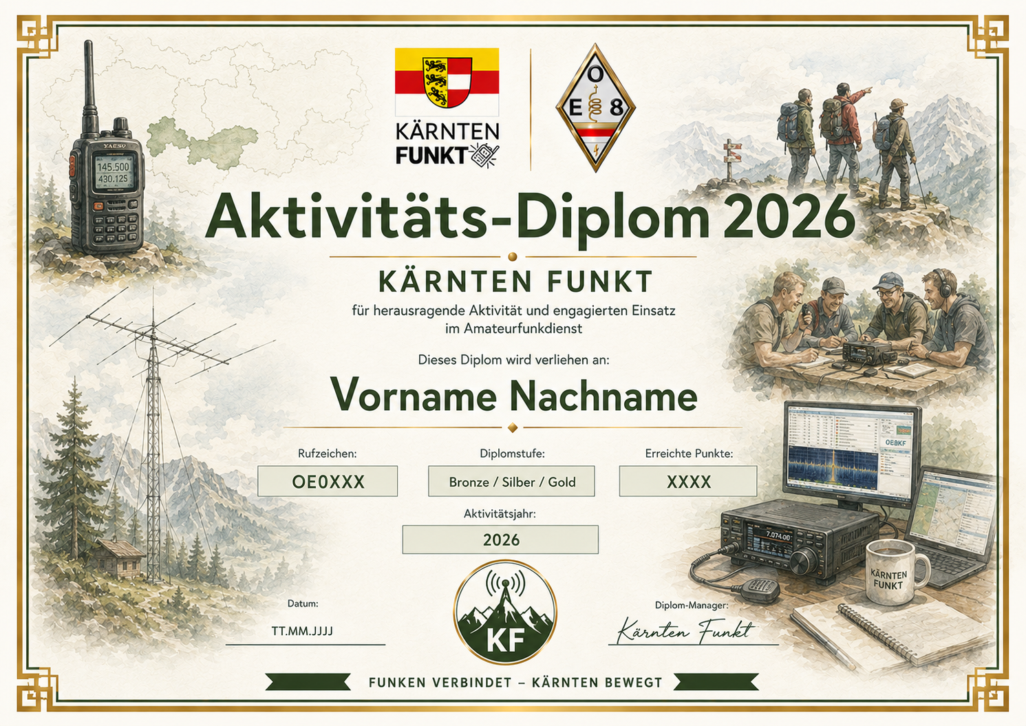 K&Auml;RNTEN FUNKT Aktivit&auml;ts-Diplom